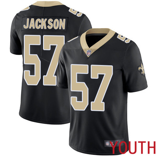 New Orleans Saints Limited Black Youth Rickey Jackson Home Jersey NFL Football 57 Vapor Untouchable Jersey